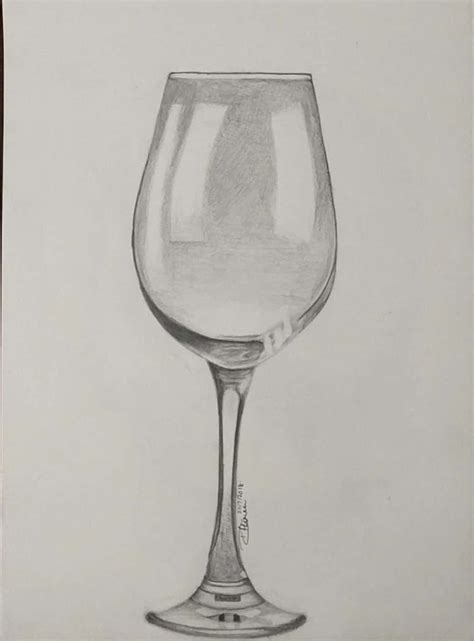 Wine Glass In Pencil Pencil Drawings Pencil Drawings For Beginners