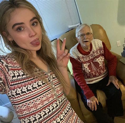 Sabrina Carpenter With Her Grandfather Want More Follow Pinterest April Insane I Don’t Own