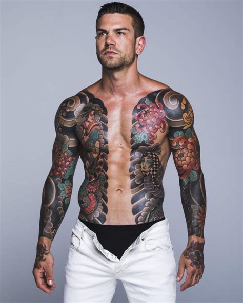 Tweet Twitter Chest Tattoo Men Irezumi Tattoos Body Suit Tattoo