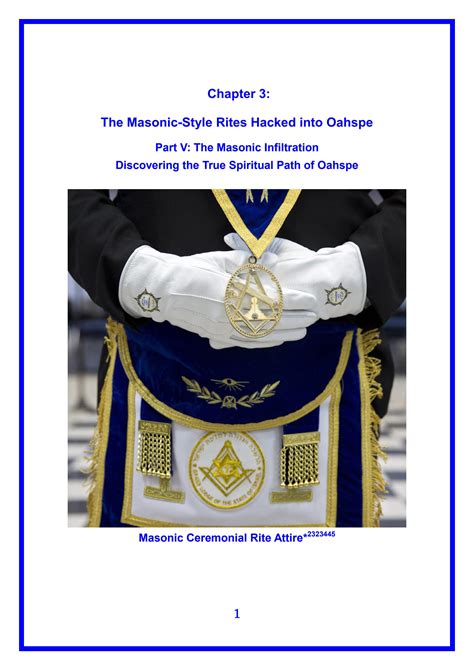 Chapter 3 The Masonic Style Rites Hacked Into Oahspe By Robert Bayer