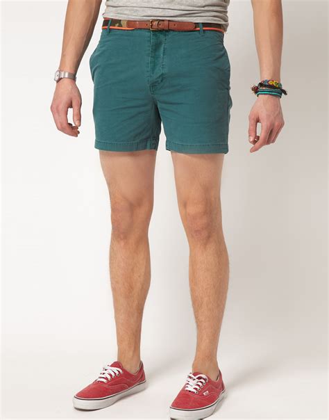 Asos Asos Short Chino Shorts In Green For Men Lyst