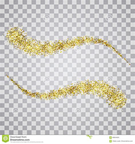 Vector Pattern Gold Glitter Waves Abstract Background