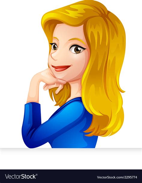 A Face Of A Pretty Businesswoman Royalty Free Vector Image