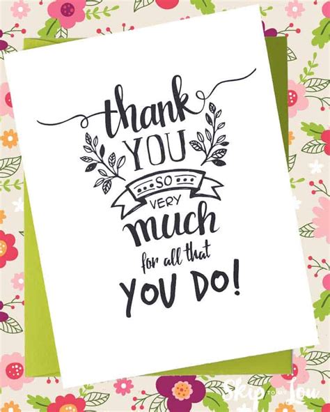 Free Printable Thank You Cards No Download
