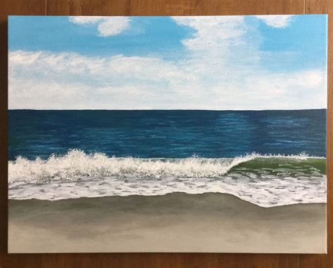 Acrylic Seascape By Eileen Mckenna Seascape Wave Painting Acrylic