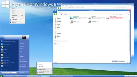 Royale 8 Theme Transforms Your System Windows 8 In Windows Xp Stealth