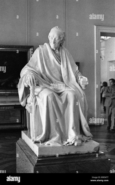 Statue Of Voltaire By Jean Antoine Houdon At The State Hermitage Museum
