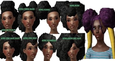 Glorianasims4 Afro Hairs For Sims 3 All Naturalhair Sims3
