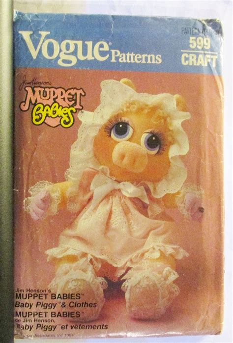 1980s Sewing Pattern Vogue 599 Jim Hensons Muppet Baby Etsy Muppet