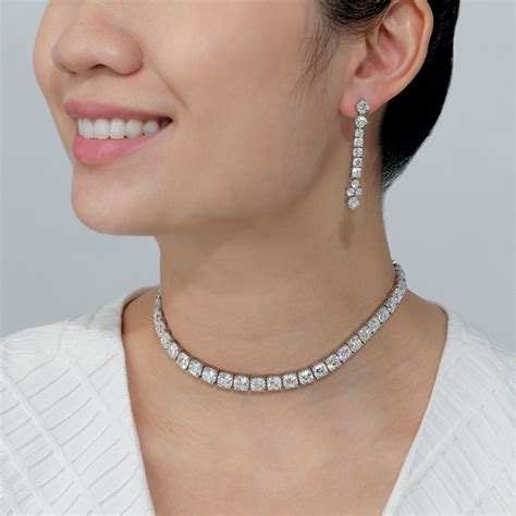 Diamond Necklace And Earrings Set Tiffany Co Christie S