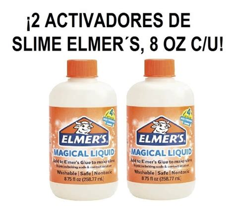 2 Elmers Magical Liquid Activador Slime 875 Oz Cada Uno Envío Gratis