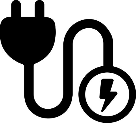 Clipart Power Cable Icon Redrawn