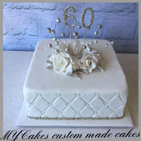 60 Th Wedding Anniversary Fruit Cake 60th Anniversary Cakes Diamond