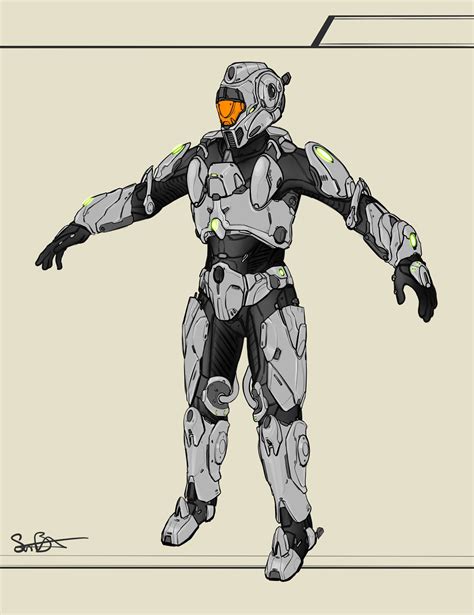 Halo 5 Inspired Armor Sketch By Sam Brookman Amissah R Imaginaryhalo