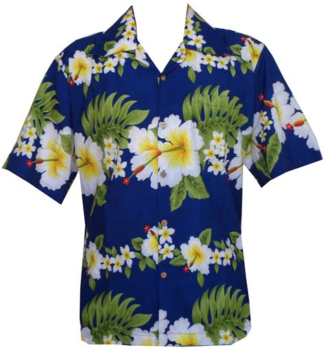 Hawaiian Shirt Mens Hibiscus Floral Print Aloha Party Beach Camp Ebay