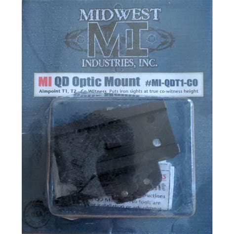 Midwest Industries Qd Mount For Aimpoint T1t2 Co Witness Mi Qdt1 Co
