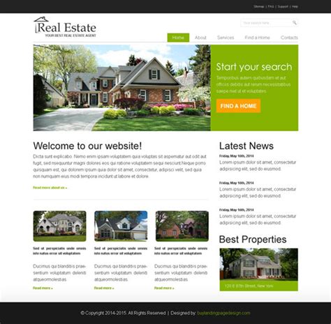 You found 197 property sale website templates from $3. converting-real-estate-website-psd-005 | preview.