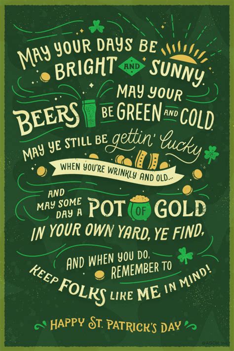 Luck O The Irish Poem St Patricks Day Ecard Blue Mountain