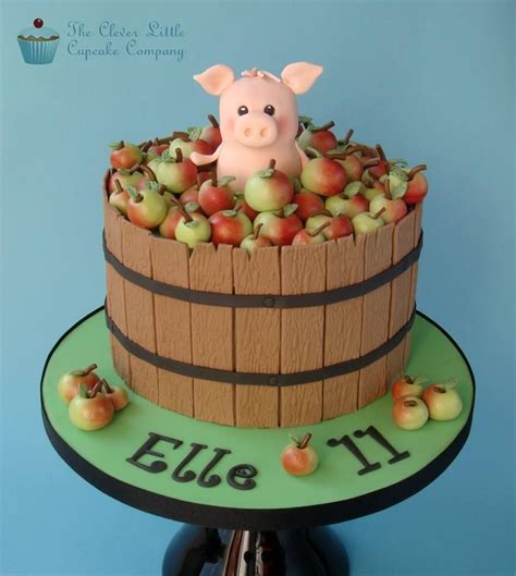 A Is For Apple Novelty Cakes Pig Birthday Cakes Barrel Cake