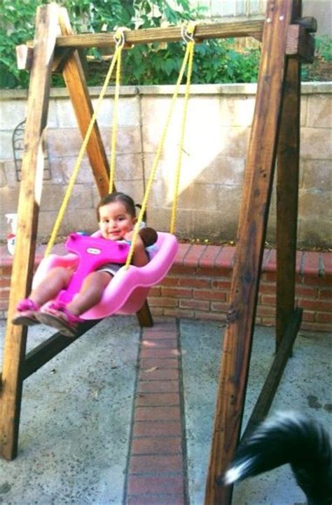 The seat is 12″ x 12″, so it's a great size for babies to toddlers. Use 2x4's, nails, and any swing you want to make your ...