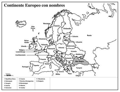Mapa Del Continente Europeo Con Nombres Para Imprimir En Pdf 2022