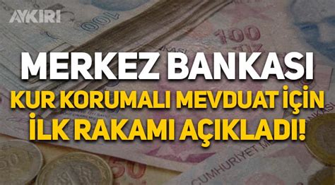 Merkez Bankas Kur Garantili Mevduat I In Ilk Rakam A Klad