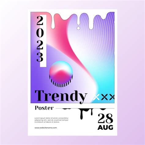 Premium Vector Gradient Trendy Poster Template