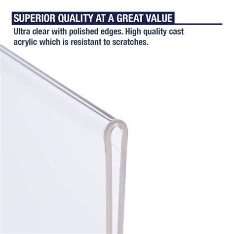 slant back acrylic sign holder 5x7 clear picture frame stand 5 x 7 inches photo frames