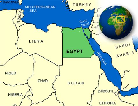 Map Of Egypt Countryreports