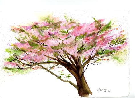 Dogwood Tree En Plein Air Linda Young Watercolors And Fine Art Blog