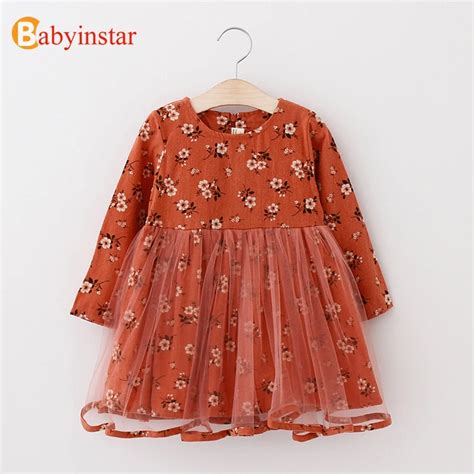 Babyinstar Children Clothing For Girl Dress Cute Floral Printed