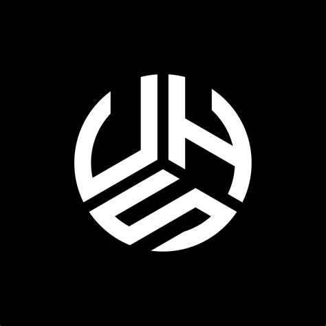 Uhs Letter Logo Design On Black Background Uhs Creative Initials