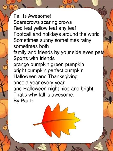35 Beautiful Fall Poems For Kids