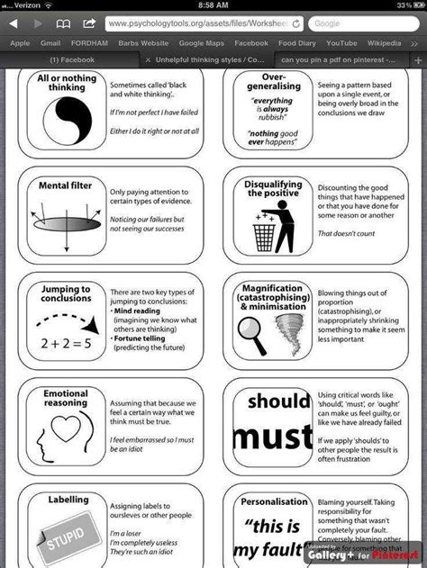 Cbt basics and beyond worksheets. Cognitive Distortions Worksheet | Homeschooldressage.com