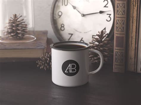 Download Free Enamel Mug PSD Mockup | Free PSD Mockups | Freebiefy