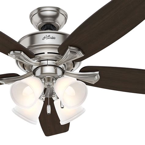 Hunter Fan 52 Inch Casual Brushed Nickel Indoor Ceiling Fan With Light