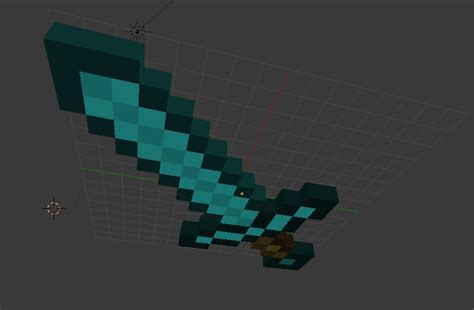 Minecraft Diamond Sword 3d Model 2 3ds Fbx Stl Blend Obj Free3d