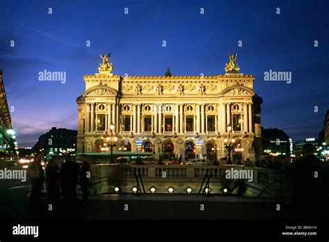 Paris France Opera House April Evening Stock Photo Alamy