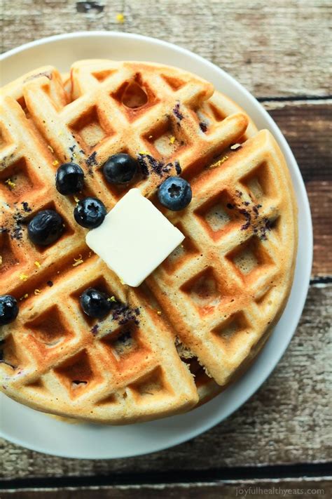 Whole Wheat Lemon Blueberry Waffles Easy Dinner Recipes Quick Easy