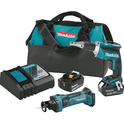 Makita Volt LXT Lithium Ion Cordless Combo Kit Tool XT MB The Home Depot