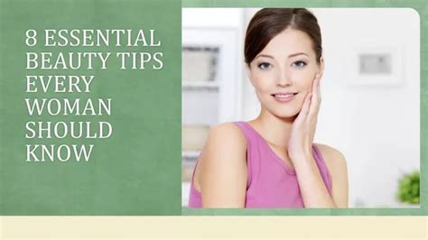 Ppt 8 Essential Beauty Tips Every Woman Should Know Powerpoint
