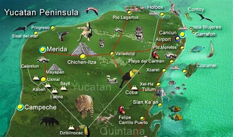 Yucatan Mapa Copia Excursiones Riviera Maya