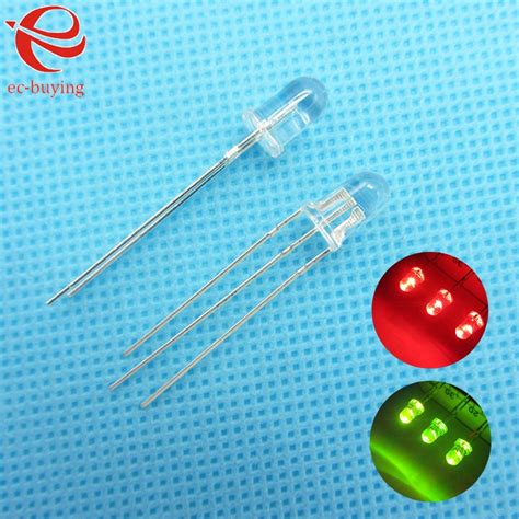 5mm Led Bi Color Common Anode Round Light Emitting Diode Dual Color Red