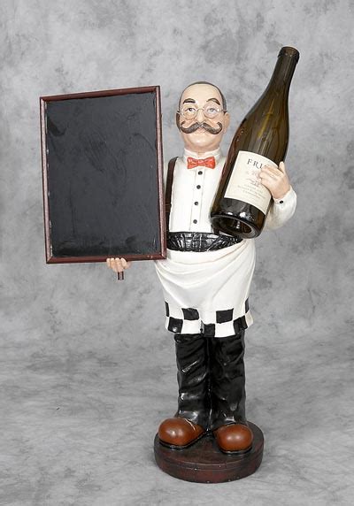 Waiter Wine Holder With Chalkboard Globe Imports