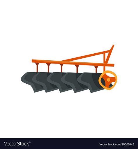 Ripper Machinery Agriculture Industrial Farm Vector Image