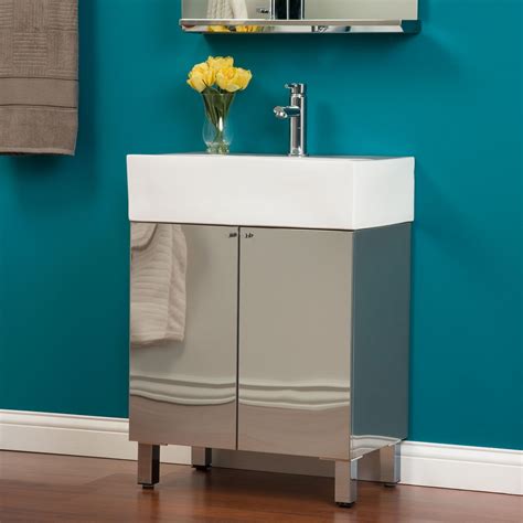 Find inspiration and ideas for your bathroom and bathroom storage. 24" Showcase Series Stainless Steel Vanity | Living