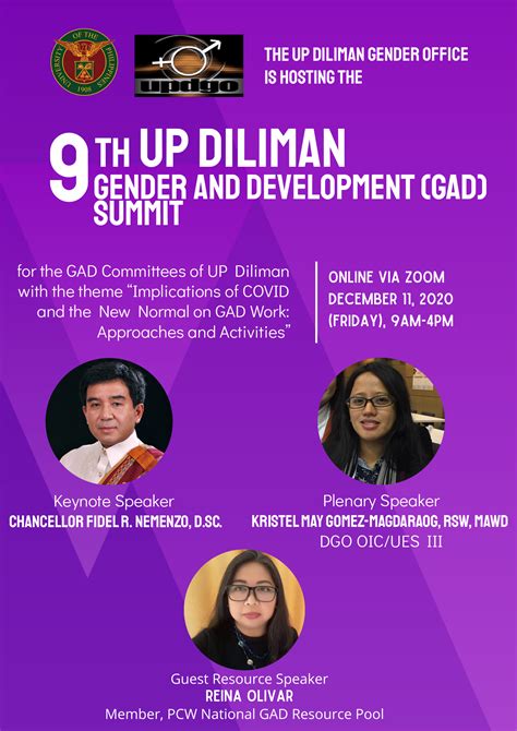 Gender And Development Summit Up Diliman Gender Office