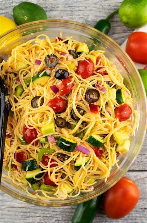 Italian Spaghetti Salad One Pot Recipes Spaghetti Salad Spaghetti