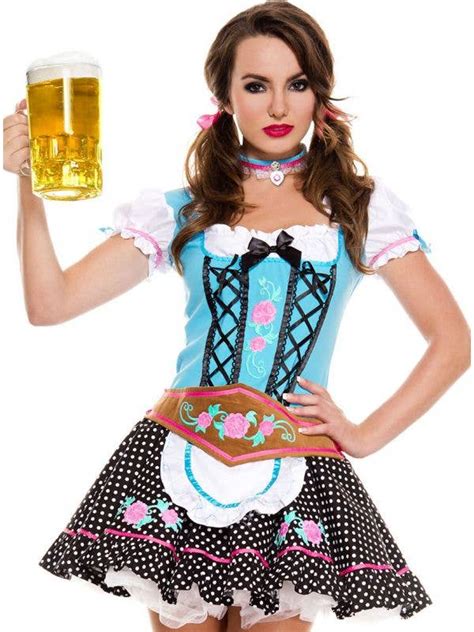 Spotted Beer Girl Costume For Women Sexy Oktoberfest Costume