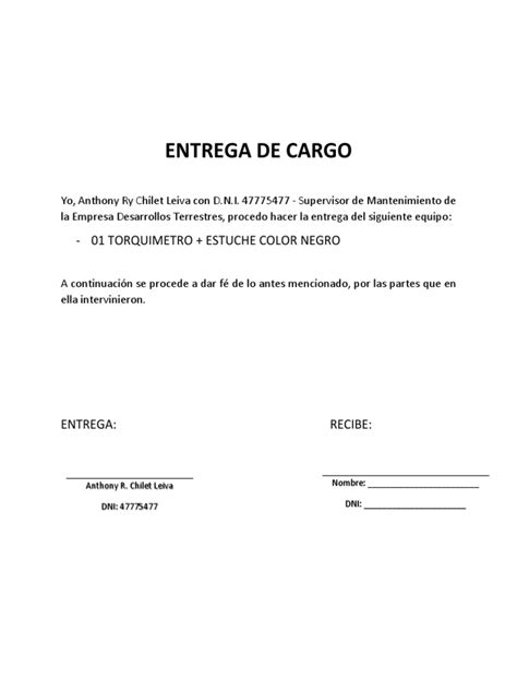 Carta De Entrega De Cargo Radinalrst1